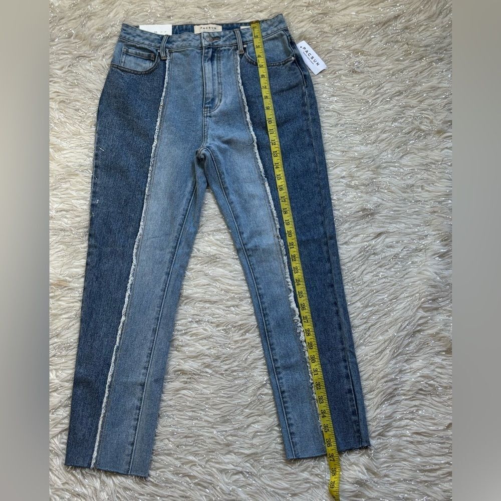 PacSun Two Panel Contrast Blue MOM Jeans Size 26 - Picture 12 of 16